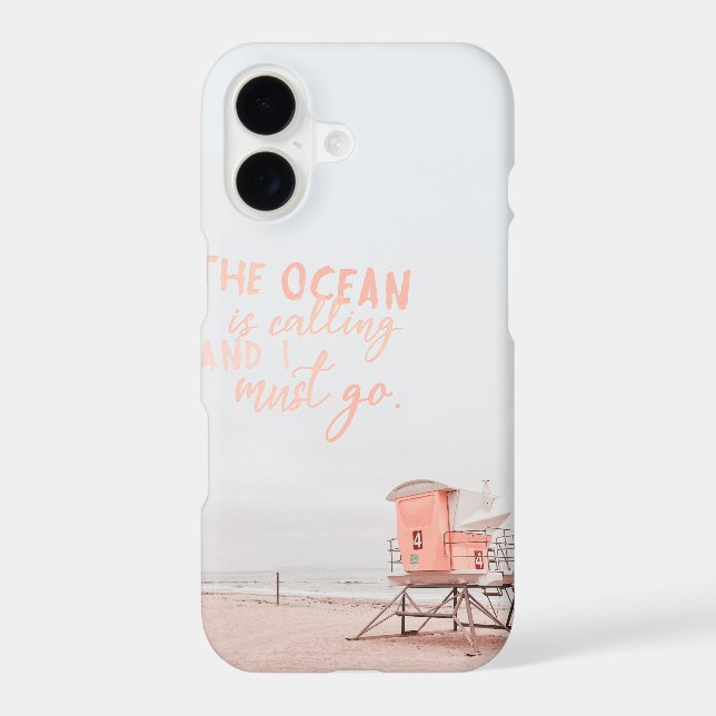 The Ocean Is Calling Iphone Case (Back)