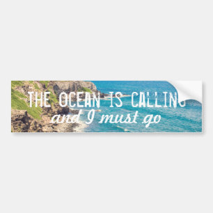 The Ocean is Calling - Maui Coast Bumper Sticker