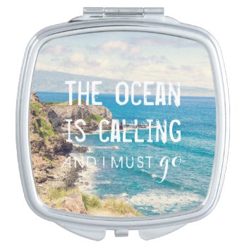 The Ocean Is Calling - Maui Coast | Compact Mirror by GaeaPhoto at Zazzle