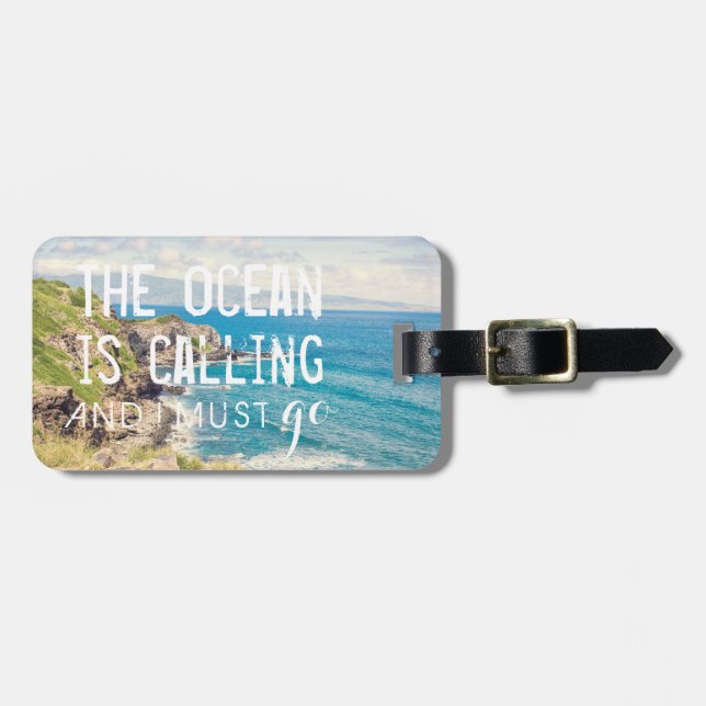The Ocean is Calling - Maui Coast | Luggage Tag (Front Horizontal)