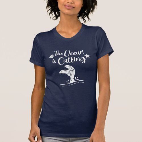 The Ocean Is Calling Mermaid Tail T_Shirt