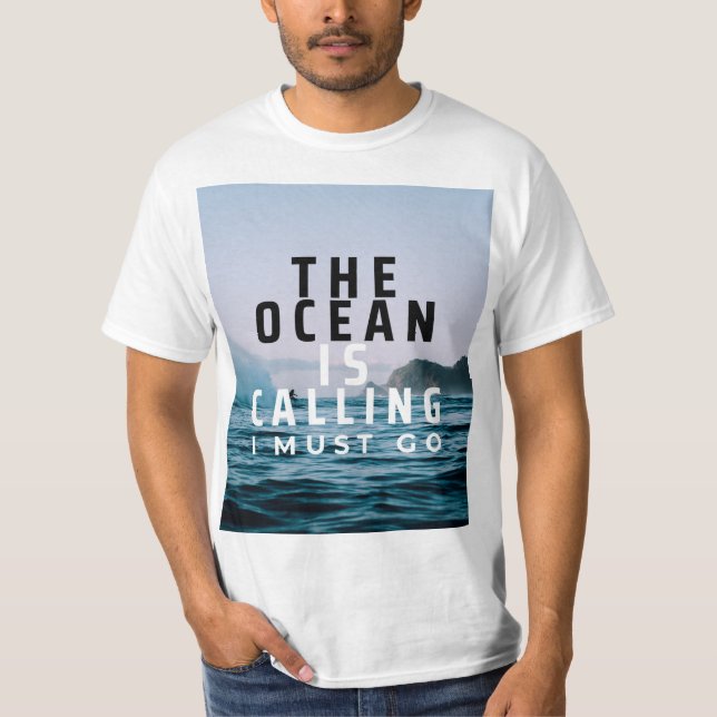 The Ocean Is Calling Surf T-shirt (Front)