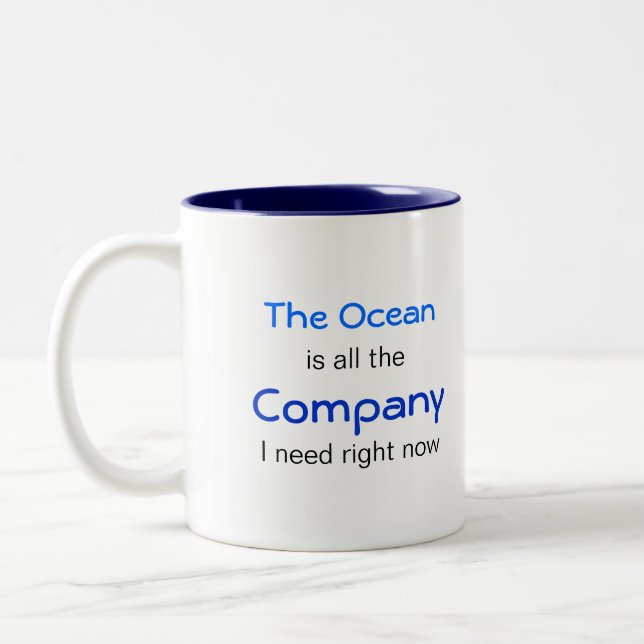 The Ocean is Company Two-Tone Coffee Mug (Left)