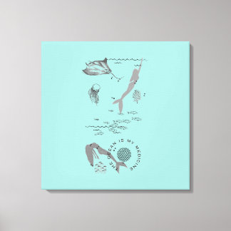 the ocean is my medicine canvas print