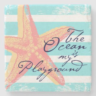 The Ocean is my Playground Stone Coaster
