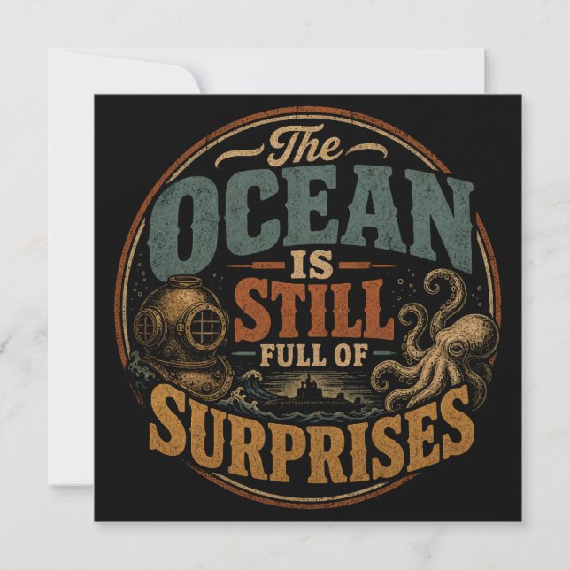 The ocean is still full of surprises invitation (Front)
