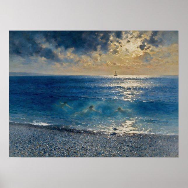 The Ocean Keeps Secrets – A Compelling Seascape Poster (Front)