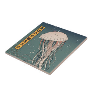 The ocean stirs the heart ceramic tile