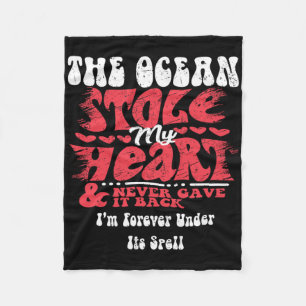 The Ocean Stole My Heart ~ Funny Valentines Day Fleece Blanket