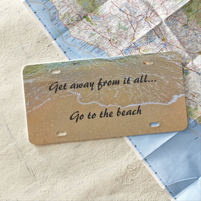 The Ocean's Edge License Plate (In Situ)