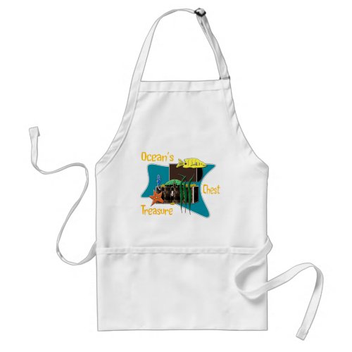 The oceans treasure chest   adult apron