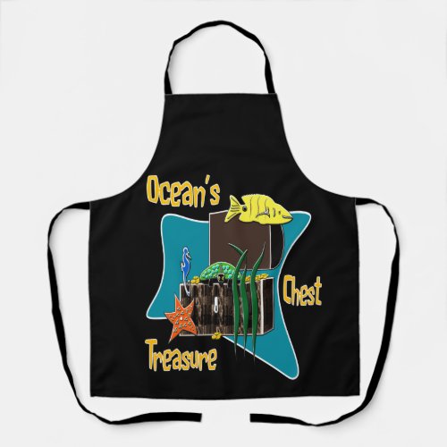 The oceans treasure chest  apron