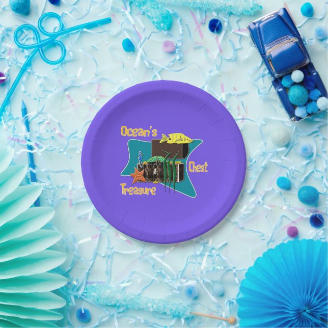 The ocean's treasure chest  paper plates (Party)