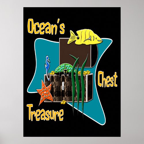 The oceans treasure chest  poster