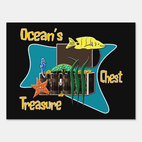 The oceans treasure chest  sign