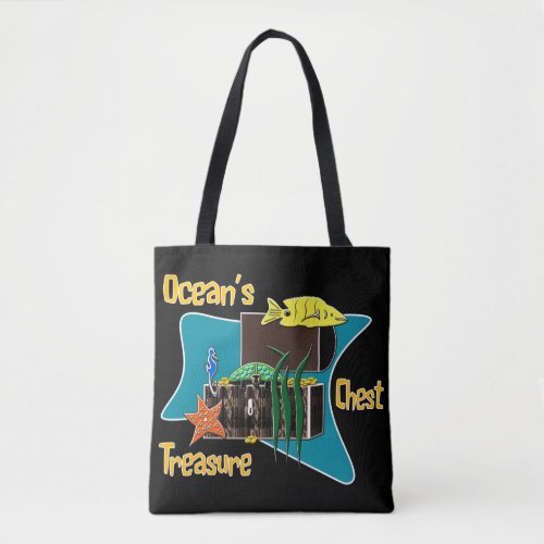 The oceans treasure chest   tote bag