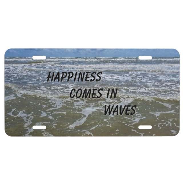 The Ocean's View License Plate (Front)
