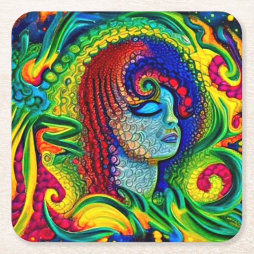 The Octopus Dream Square Paper Coaster