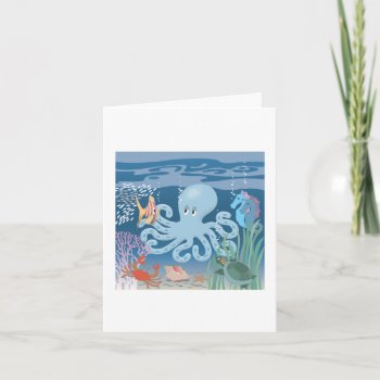The Octopus Note Card by grandjatte at Zazzle