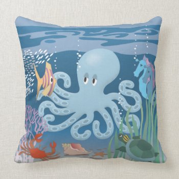 The Octopus Throw Pillow 20x20 by grandjatte at Zazzle