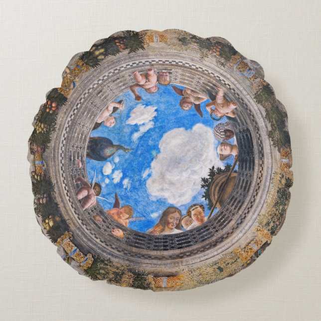 The Oculus, Bridal Chamber, Camera Picta Round Pillow (Front)