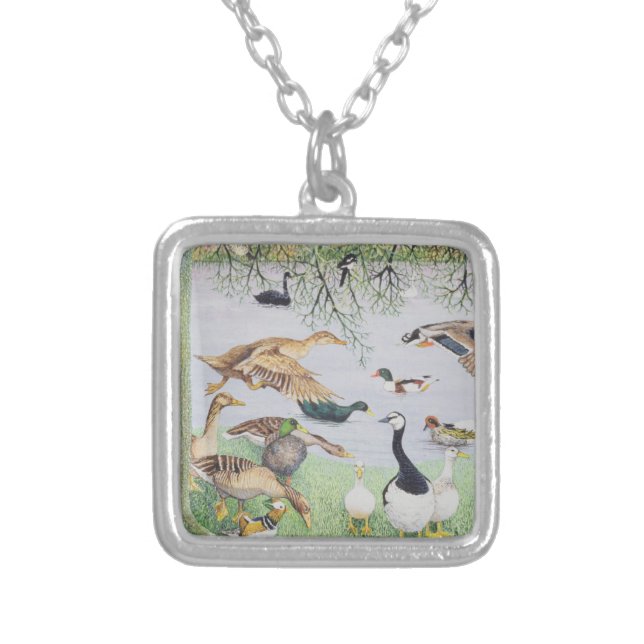 The Odd Duck Silver Plated Necklace (Front)
