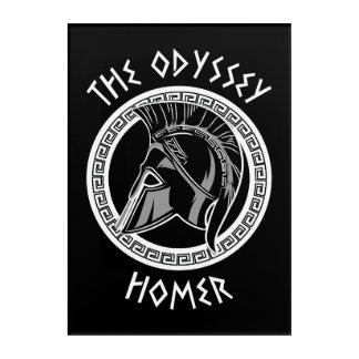 The Odyssey Homer Greek Helmet Ancient Mythology I Acrylic Print