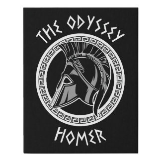 The Odyssey Homer Greek Helmet Ancient Mythology I Faux Canvas Print
