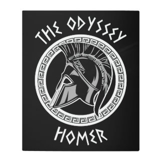 The Odyssey Homer Greek Helmet Ancient Mythology I Metal Print