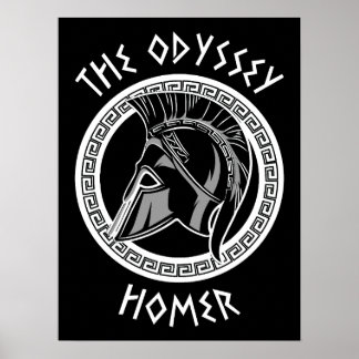 The Odyssey Homer Greek Helmet Ancient Mythology I Poster