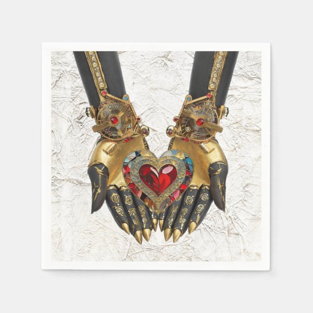 The Offering - Heart in Hands Napkins (Front)