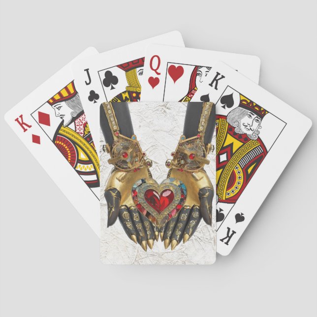 The Offering - Heart in Hands Poker Cards (Back)