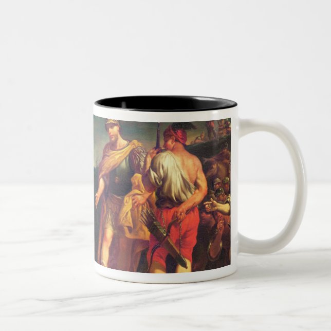 The Offering of Abigail before David Two-Tone Coffee Mug (Right)