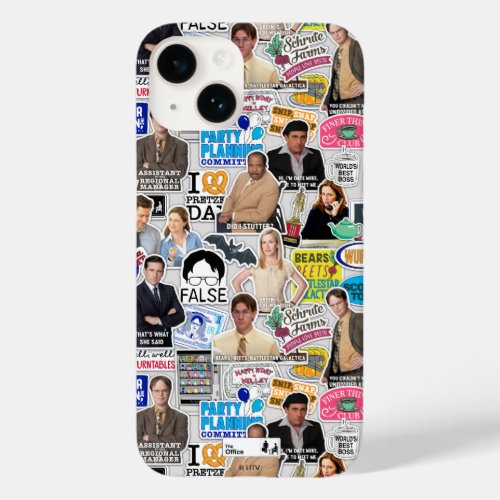 The Office  Character Meme Sticker Pattern Case_Mate iPhone 14 Case