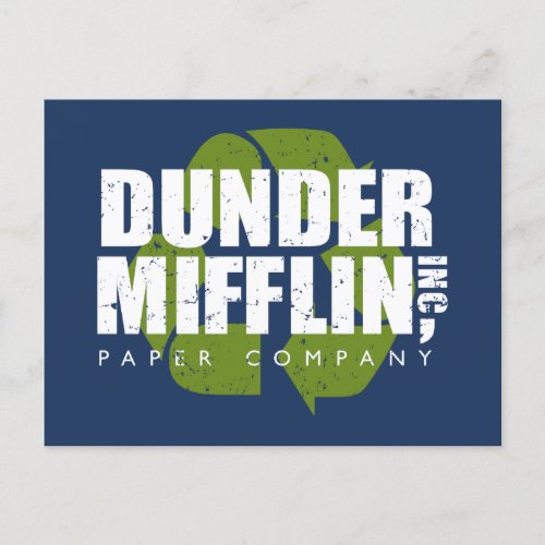 The Office  Dunder Mifflin Recycle Logo Postcard