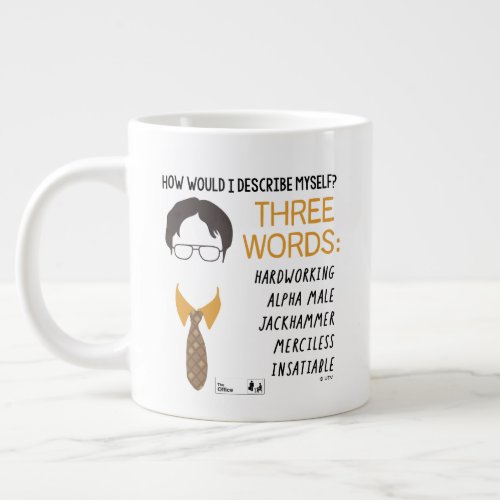 The Office  Dwight How Would I Describe Myself Giant Coffee Mug