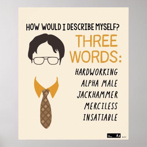 The Office  Dwight How Would I Describe Myself Poster