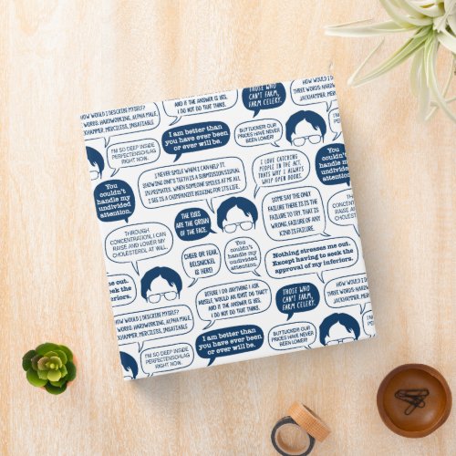 The Office  Dwight Schrute Quotes Pattern 3 Ring Binder