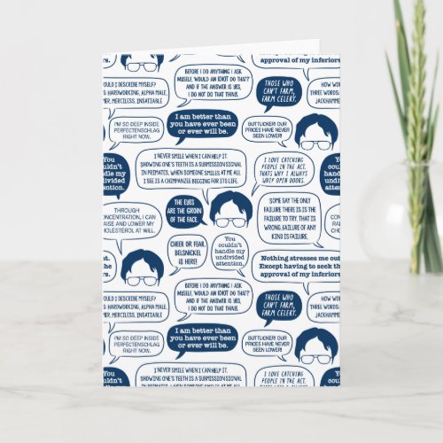The Office  Dwight Schrute Quotes Pattern Card