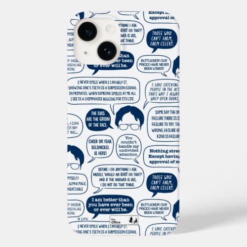 The Office  Dwight Schrute Quotes Pattern Case_Mate iPhone 14 Case