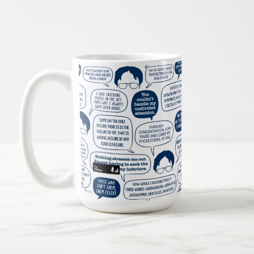 The Office  Dwight Schrute Quotes Pattern Coffee Mug
