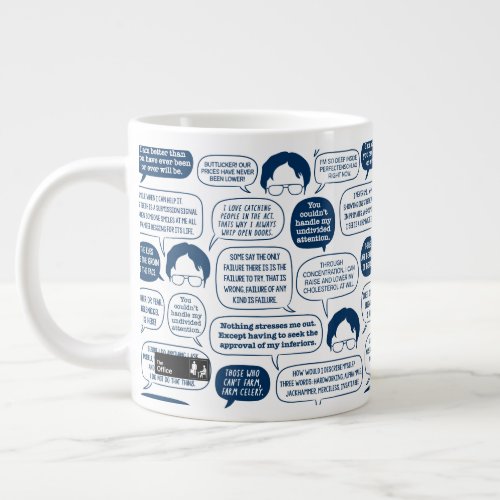 The Office  Dwight Schrute Quotes Pattern Giant Coffee Mug