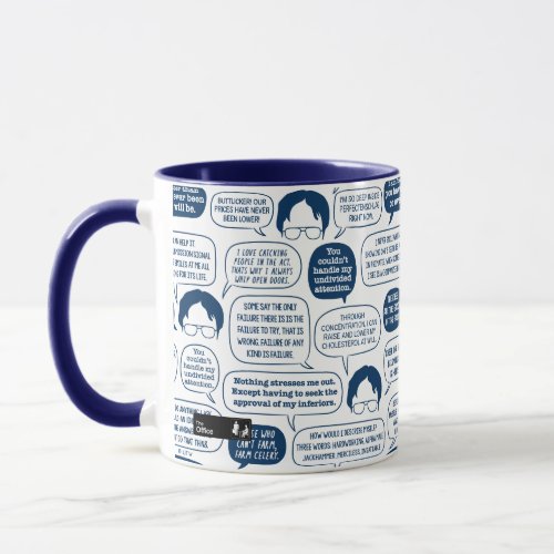 The Office  Dwight Schrute Quotes Pattern Mug