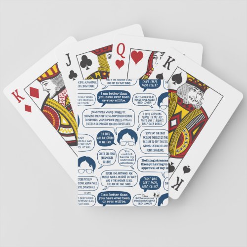 The Office  Dwight Schrute Quotes Pattern Playing Cards