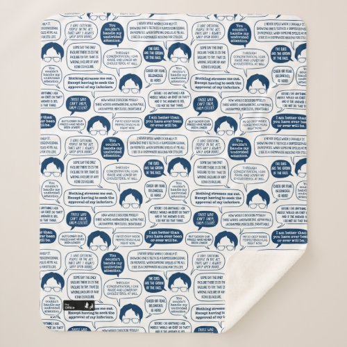 The Office  Dwight Schrute Quotes Pattern Sherpa Blanket