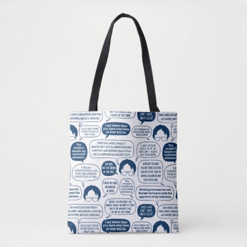 The Office  Dwight Schrute Quotes Pattern Tote Bag