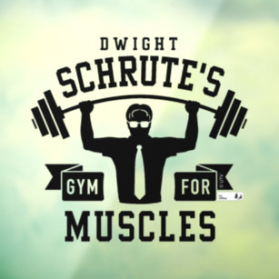 The Office   Dwight Schrute's Gym For Musccles Window Cling