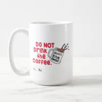 Fake Black Coffee Spill White Mug - Great Gift for Coffee Lovers - Joke  Spill