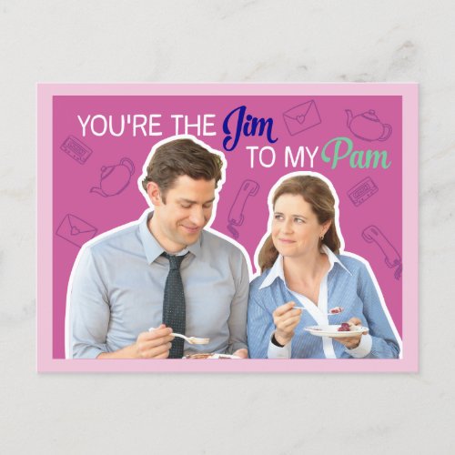 The Office  Jim  Pam Valentine Postcard