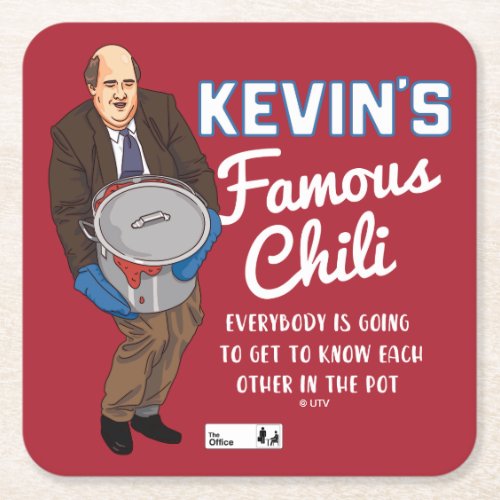The Office  Kevins Famous Chili Square Paper Coaster